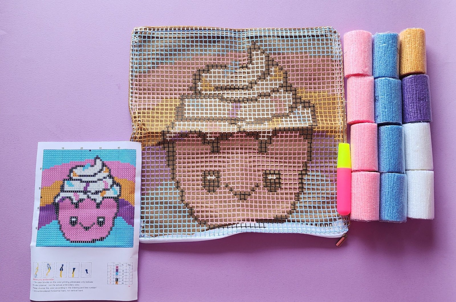 Whimsical Cupcake Latch Hook Kit - Image 4